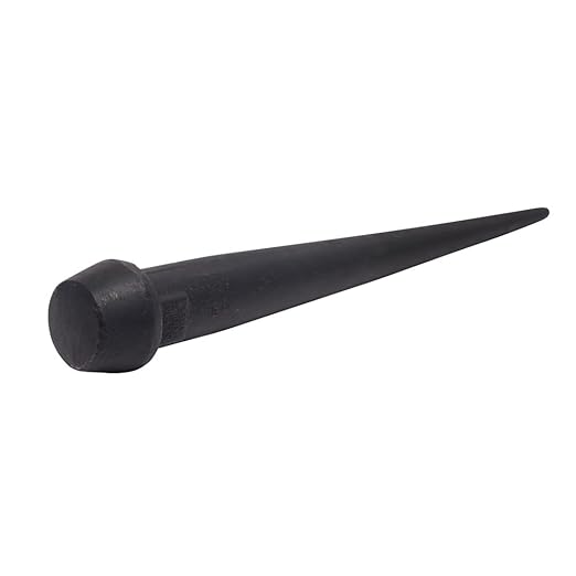 Klein Tools 3255 Bull Pin, Made in USA, Broad Head Bull Pin Resists Corrosion and Mushrooming, Heat Treated Steel with Black Finish, 1-14-Inch