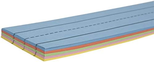 School Smart Ruled Rainbow Sentence Strips, Rainbow ,3 x 24 Inches (Pack of 100)
