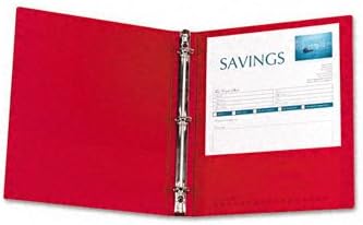 Avery Economy 3 Ring Binder, 1" Round Rings, 1 Red Binder (03310)