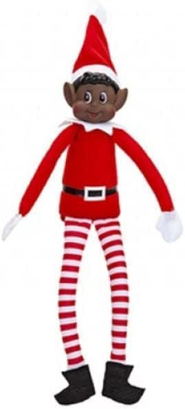 Christmas Elf Behaving Badly Plush Toy  Novelty Long Bendy Naughty Boy Christmas Elves Doll  12 Inches (Black)