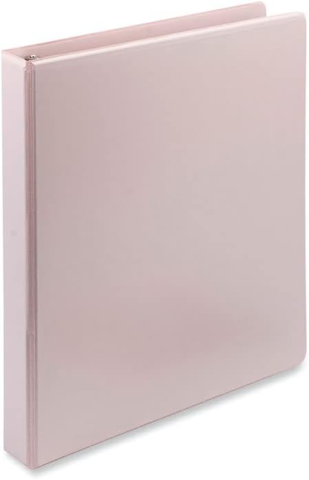 1 in. Earths Choice Polypropylene Plant-Based Boho D-Ring View Binders Rose - Pack of 2