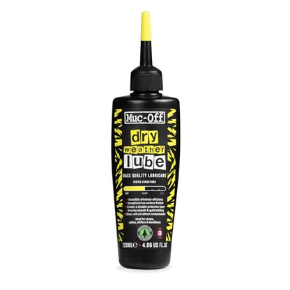 Muc-Off Bio Dry Bike Chain Lube with Microfiber Cloth | Wax-Based Formula for Smooth Gear Shifts | Creates Protective Layer and Reduces Friction 4.06 US FL. OZ