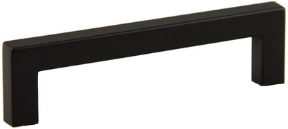 5 Inch Drawer Handle, Modern Square 5-12 Cabinet Pull, Zinc Alloy Metal, Kitchen Cabinet Handle, Center to Center 128mm, with Mounting Screws. (4, Matt Black)