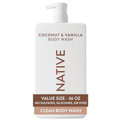 Native Sulfate Free Body Wash Contains Naturally Derived Ingredients | for Women & Men| Coconut & Vanilla, 36 oz 's Choice