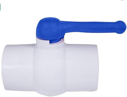 (Pack of 1) EFIELD 2 Inch PVC Ball Valve (Solvent), Schedule 40, Slip PVC Ball Valve for Residential, Commercial, Agricultural and Light IndustrialAapplications,(PVC006)