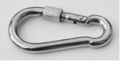 Marine Part Depot Stainless Steel Carabiner Spring Snap Link with Screw Lock 2-34"