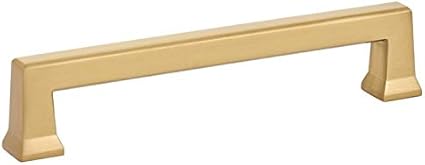 Emtek Alexander Pull Available in 7 Sizes and 6 Finishes - 86484US4 - (Center to Center 5") - Satin Brass (US4)