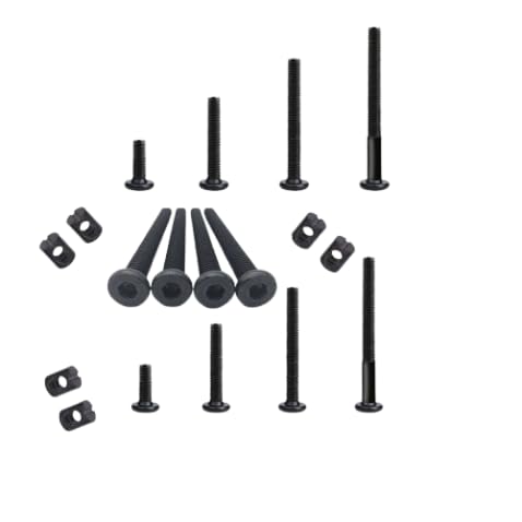 Crib Screws Hardware Replacement Kit- Baby Bed Frame Bolts Barrel Nuts Set for DeltaGracoDream,M6x40mm50mm60mm70mm80mm Hex Drive Socket Cap Screws Barrel Nuts. (Black-25set)