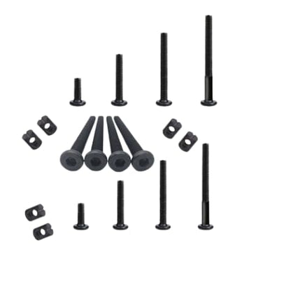 Crib Screws Hardware Replacement Kit- Baby Bed Frame Bolts Barrel Nuts Set for DeltaGracoDream,M6x40mm50mm60mm70mm80mm Hex Drive Socket Cap Screws Barrel Nuts. (Black-25set)