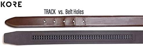 KORE Mens Full-Grain Leather Track Belt  1-38 wide no buckle
