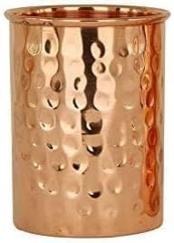 Pure Copper Hammered Glass Tumbler For Drinking Water Ayurveda Health Benefits
