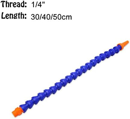 1pcs 1/4" Thread Water Oil Coolant Hose Pipe Plastic Adjustable Flexible Cooling Tube for Hydraulic Machinery/Water Cooling System,70cm