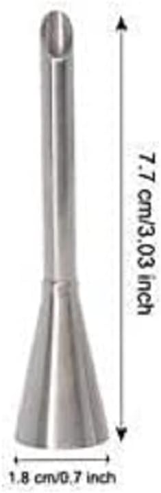 4Pcs Cream Icing Piping Nozzle Tip Stainless Steel Long Puff Nozzle Tip Decorating Tool