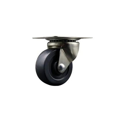 General Duty Dolly Swivel Top Plate Caster - 3 Inch by 1-14 Inch Hard Rubber Wheel - 225 lbs. Capacity Per Caster - Service Caster Brand