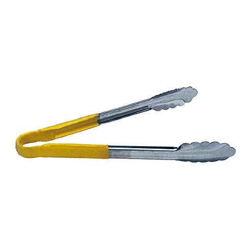 Update International (TOPP-9YE) 9" Stainless Steel Kitchen Spring Tongs