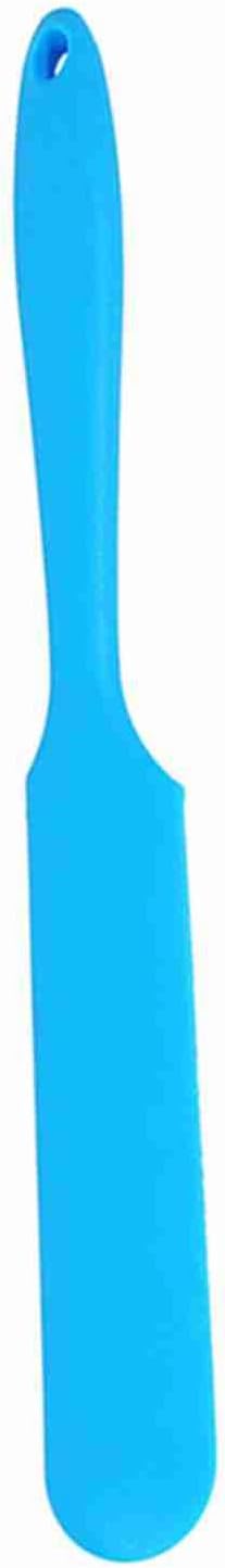 Silicone cream scraper for mixing spatula, kitchen baking brush (blue)