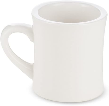 Espresso Parts Porcelain Diner Mug, Heavy-Duty Chip Resistance Porcelain, Dishwasher Safe - White (10oz305ml)
