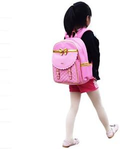 Gazigo Children Princess Waterproof PU Backpack for Girls Elementary School Girl Bookbags