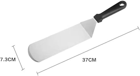 Grill Spatula Steak Grill Spatula Pizza Pancake Spatula Spatula (Color : Black, Size : 37x7.3cm)