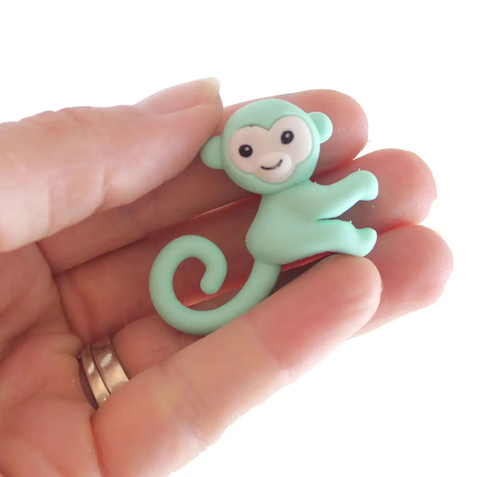 Wholesale 1 Cute Monkey Animal 3D Adorable Erasers - Eraser Pencil Top- Blue
