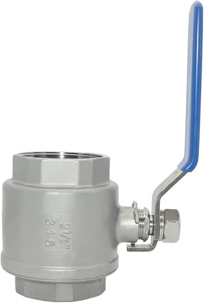 DAN SPEED 2-12" NPT Female 316 Stainless Steel Full Port Ball Valve Vinyl Handle WOG1000 (2-12 inch)