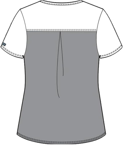 Med Couture Scrub Top for Women, V-Neck with 4 Pocket, Ultra Soft, 2-Way Stretch and Wrinkle-Free Fabric - MC7468