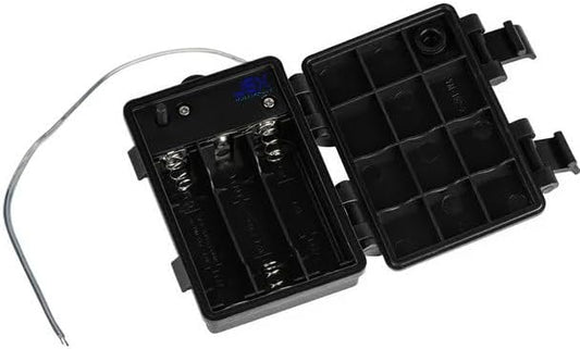Waterproof Three or 3Xtriple AA Battery Holder 3.6V4.5V with Power Switch Timer and Bare Cable Ends