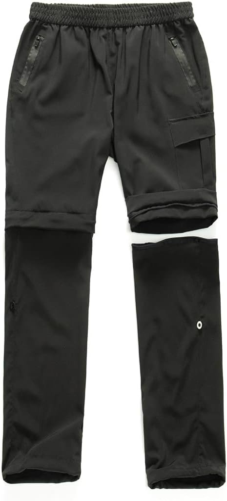 HARGLESMAN Boys Cargo Pants Kids' Casual Outdoor Quick Dry Waterproof Hiking Climbing Convertible Trousers