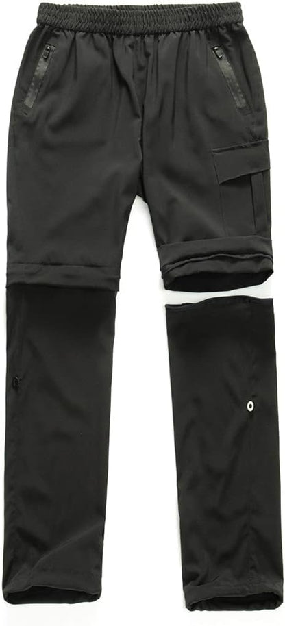 HARGLESMAN Boys Cargo Pants Kids' Casual Outdoor Quick Dry Waterproof Hiking Climbing Convertible Trousers
