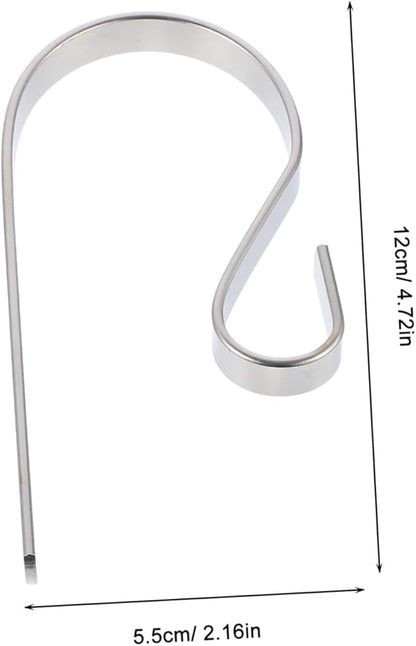 Pack of 2 metal hooks for Christmas socks, metal hooks for Christmas stocking decoration, fireplace hooks, iron hooks