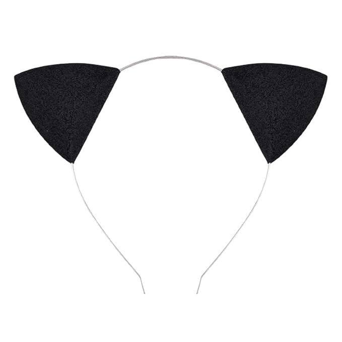 Cat Ears Hairband Golden Headband for Women Black Glitter Halloween Headbands for Womens Halloween Cosplay Cat Costume Hair Accessories for Women Ear Golden (not silver) Headband Hairband Animal Hair Hoops Cosplay Costume