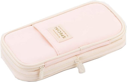 Colorful Large Storage Pencil Case Pen Bag with Zipper Big Capacity Pouch Organizer for Office Travel Holder Box
