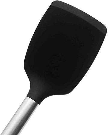 Stainless Steel Handle Silicone Spatulas, High Heat to 480F, Food Grade Turner, Free
