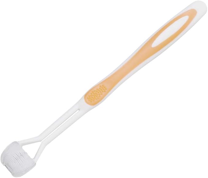 3 Sided Toothbrushs Adult Child Manual Toothbrushes Soft Bristle Tooth Brush(Yellow)
