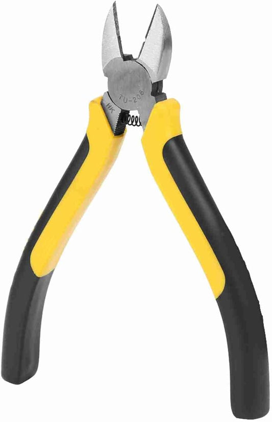 Wire Cutter 6 Inch Wire Cutter Micro Diagonal Pliers High Exactness Side Cutters Pliers for Cut Electronics, Wires Skidproof (TU-206)