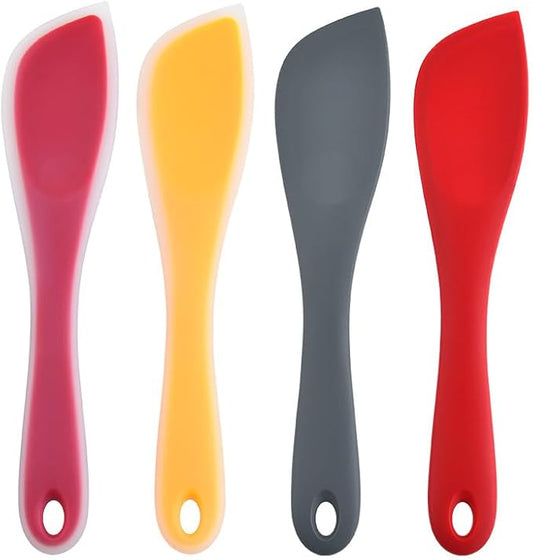 Silicone Spatula and Scraper Spoon for Heat Resistant Better Cooking,Cake Cream Spatulas Set, 10.2 inch Non-Stick Heat Resistant Mixing Butter Spatulas Baking (Grey)