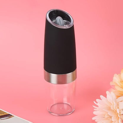 Topyond Pepper Grinder MultiFunctional Electric Grinding Tool Household Pepper Mill Spice Seasoning Grinder Suitable for Kitchen Restaurant Use(Black)