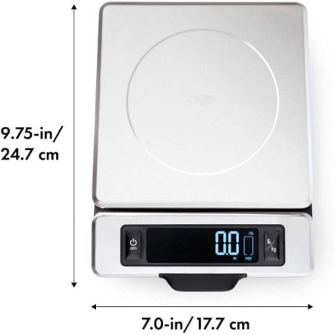 OXO Good Grips 11-Pound Stainless Steel Food Scale with Pull-Out Display