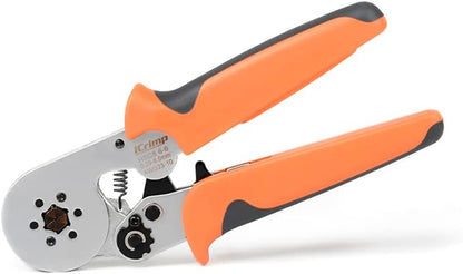iCrimp Wire Ferrule Crimping Tool, Hexagonal Crimp Profile, Self-adjusting Wire End-sleeves Crimper for AWG23-10 Insulated Terminal  Non-insulated Ferrule