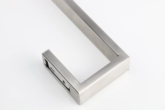 TocTen Bath Towel Rack - Square Base Thicken SUS304 Stainless Steel Towel Bar for Bathroom, Bathroom Bar Accessories Towel Rod Heavy Duty Wall Mounted Towel Holder (Brushed Nickel, 24 Inch)