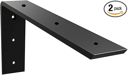 Countertop Support Bracket 1 Pack Heavy Duty Countertop Hidden Bracket 12" x 6" x 2 12" L Bracket Metal Corbels for QuartzGraniteWoodConcret Laminate Countertops