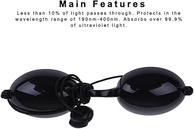 Beauty Patient Protective Goggle for IPL,Laser,LED,UV Lamp Treatment,without Blocking Light,Transparent