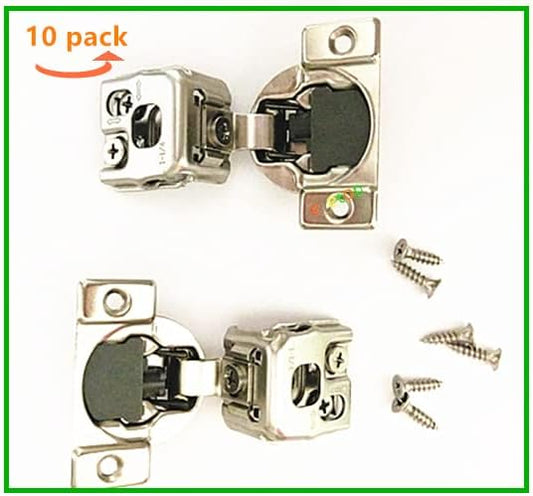 Soft Close 1-14" Overlay Cabinet Hinge Cabinet Kitchen Hardware Kitchen Cabinet Door Hinges with Screws 105 Degree 6 Ways 3 Cam Adjustment