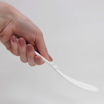 2PC Non Stick Plastic Flat Rice Scoop Paddle Meal White Spoon Ladle Kitchen Tool