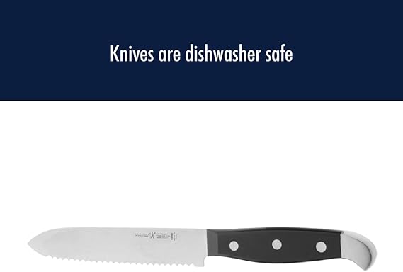 HENCKELS Statement Razor-Sharp 5-inch Serrated Utility Knife, Tomato Knife, German Engineered Informed by 100 Years of Mastery, BlackStainless Steel