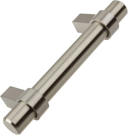 3" CC Solid Steel Euro Bar Cabinet Pull Stainless Steel - 4005-76-SS-1