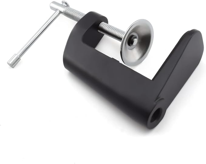 Heavy-duty Metal Table Mount Clamp C Shape Clip Bracket for Microphone Suspension Boom Scissor Arm Stand Holder with Adjustable Positioning Screw, Fits up to 2.16"5.5cm Desktop Thickness