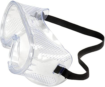 ERB Perforated Impact Resistant Goggles - Standard, Clear Lens, Black Straps