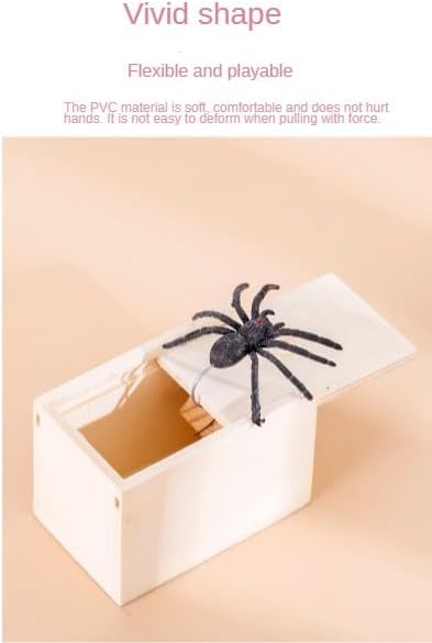 Spider Scare Wooden Box, Prank Ideas, Trick, Spider Trick, Prank Gifts