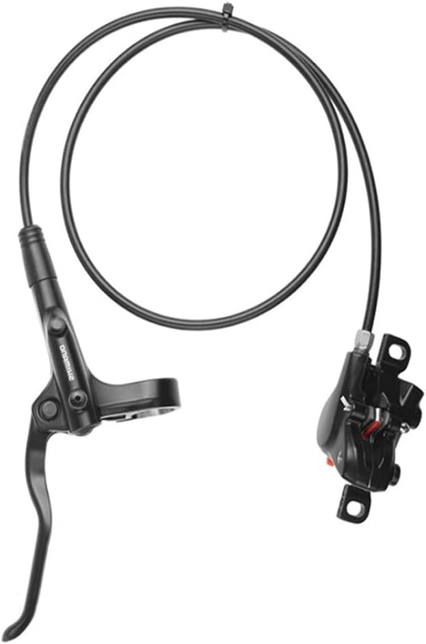 BUCKLOS MT200 MTB Hydraulic Disc Brakes Front, Left Front 800mm Mountain Bike Hydraulic Brake Aluminum Alloy Levers(BL) with Calipers (BR) Fit E-Bikes(Pre-Bled)